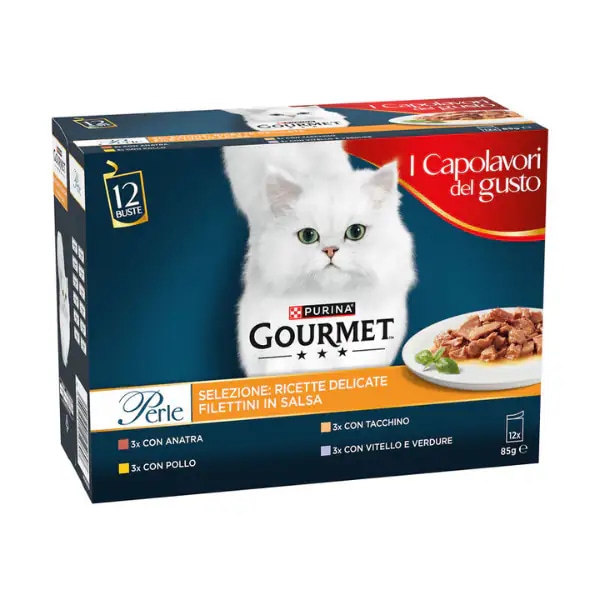 Purina Gourmet Perle alimento umido per gatti gusti assortiti 85 g x 12 in offerta da Iper La grande i