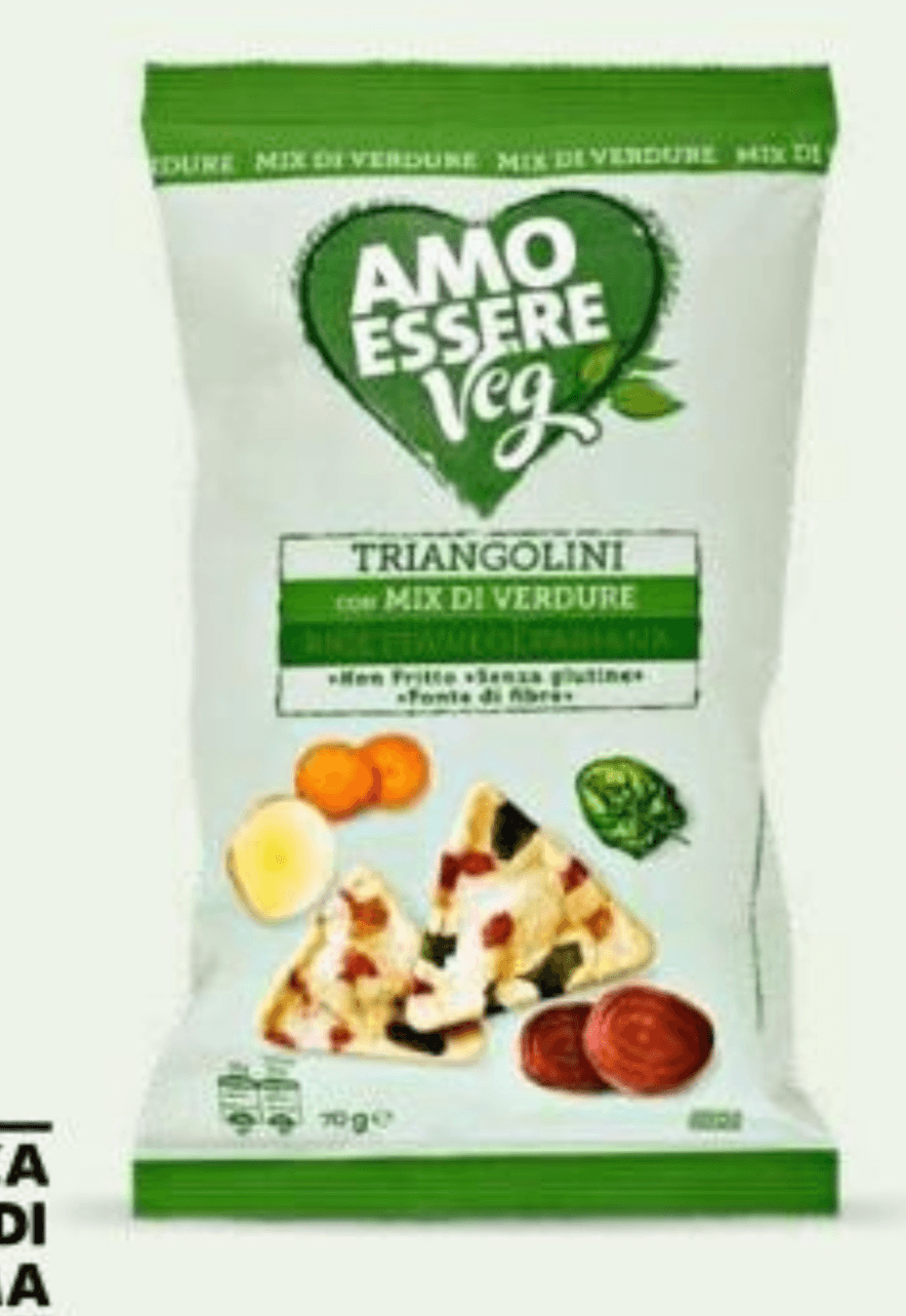 Triangolini con Mix di Verdure 70 g AMO ESSERE - Offerta nel negozio Eurospin