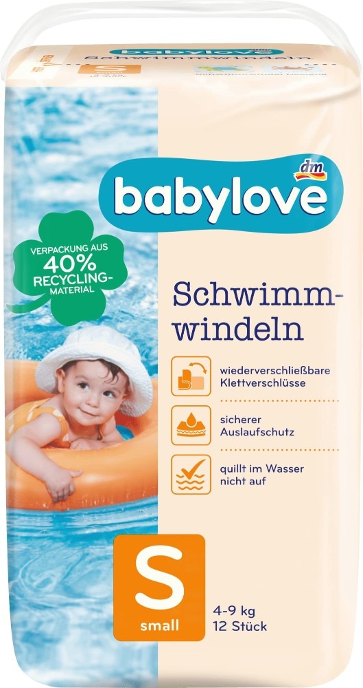 babylove pannolini nuoto 12 pezzi in offerta da Dm