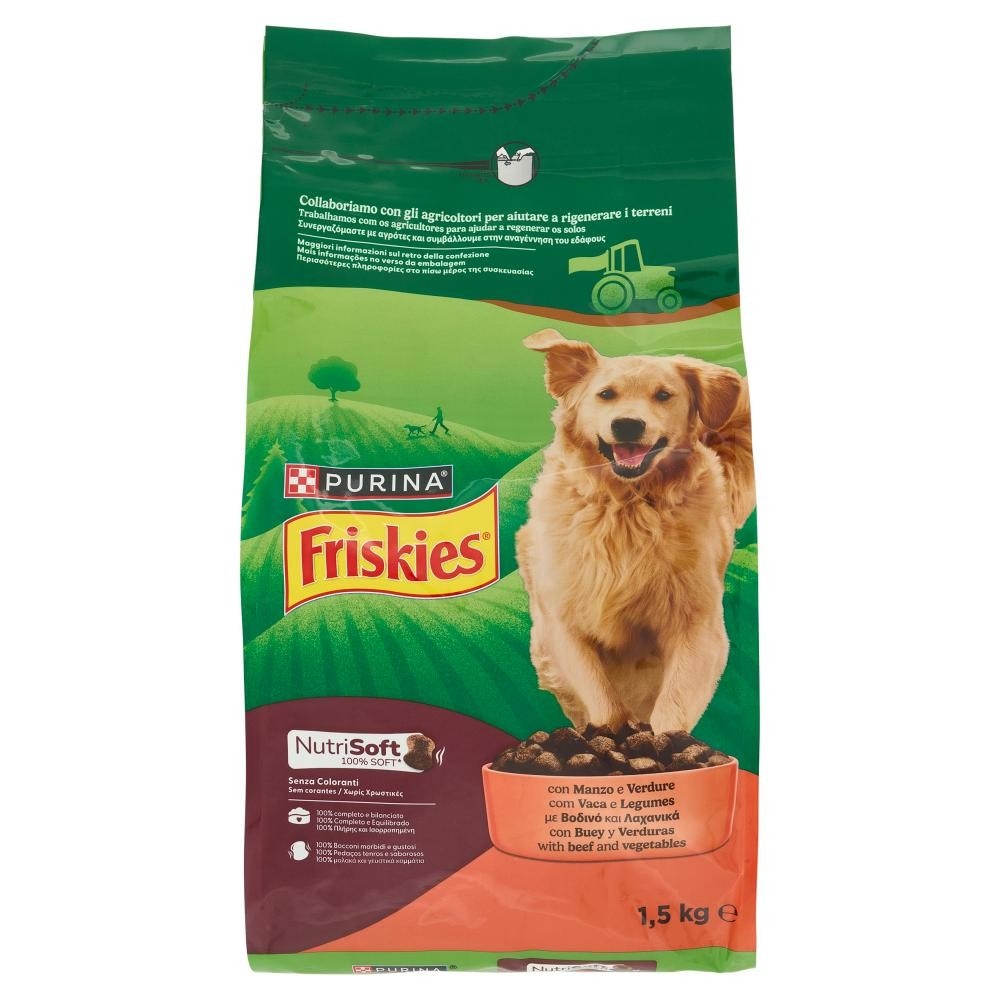 Purina Friskies Cane Nutrisoft Con Manzo 1,5 kg in offerta da Carrefour