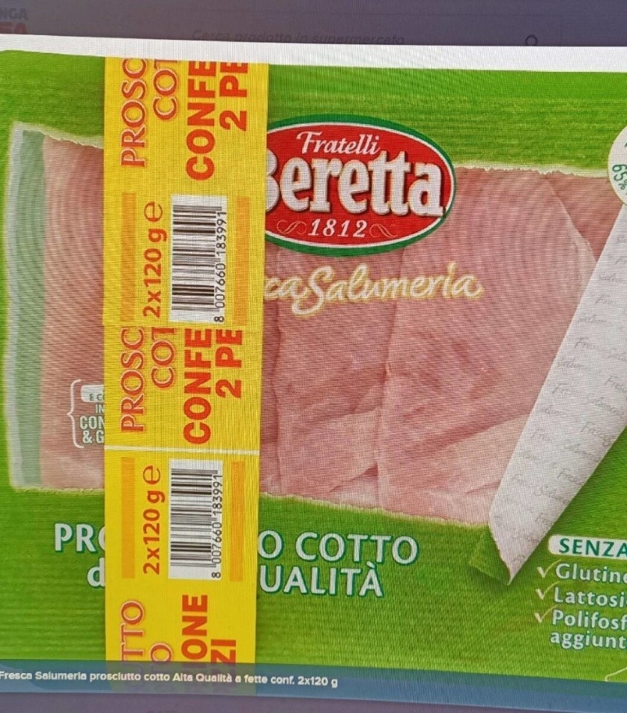Prosciutto cotto bipack Beretta 200 g in offerta da Carrefour