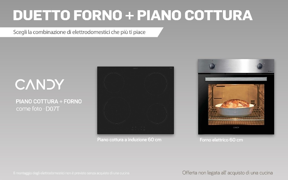 Duetto elettrodomestici Candy con piano cottura a induzione e forno - Offerta nel negozio Mondo Covienza