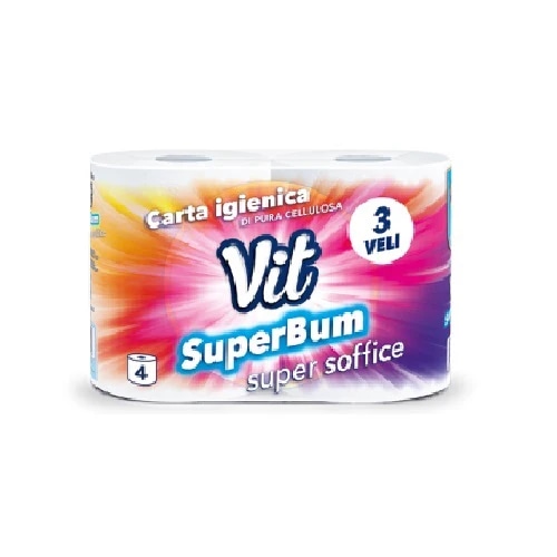 Vit Carta Igienica SuperBum 3 veli - 4 rotoli in offerta da Happy Casa