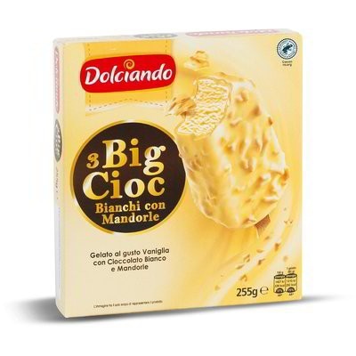 Big Cioc/Bianchi con Mandorle 3 PZ, 255 g Dolciando - Offerta nel negozio Eurospin