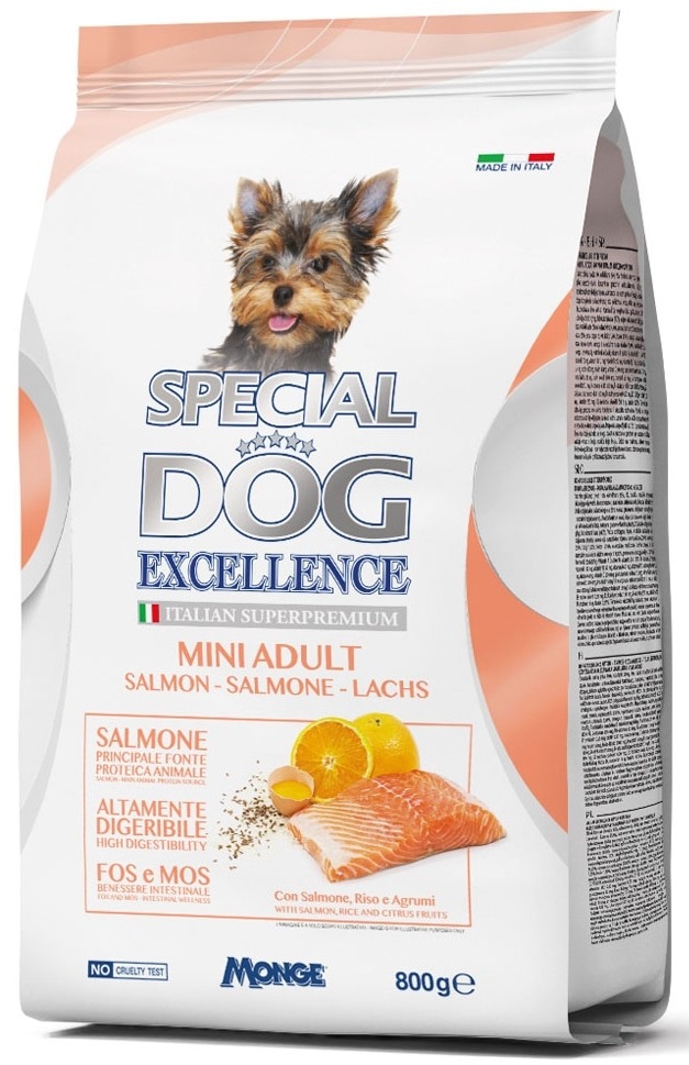 Monge Special Dog Excellence Crocchette Mini Salmone 800g - Offerta nel negozio Maury's