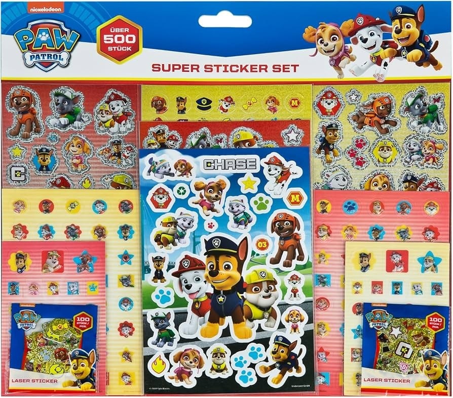 Set adesivi Paw Patrol 500 pezzi in offerta da Lidl