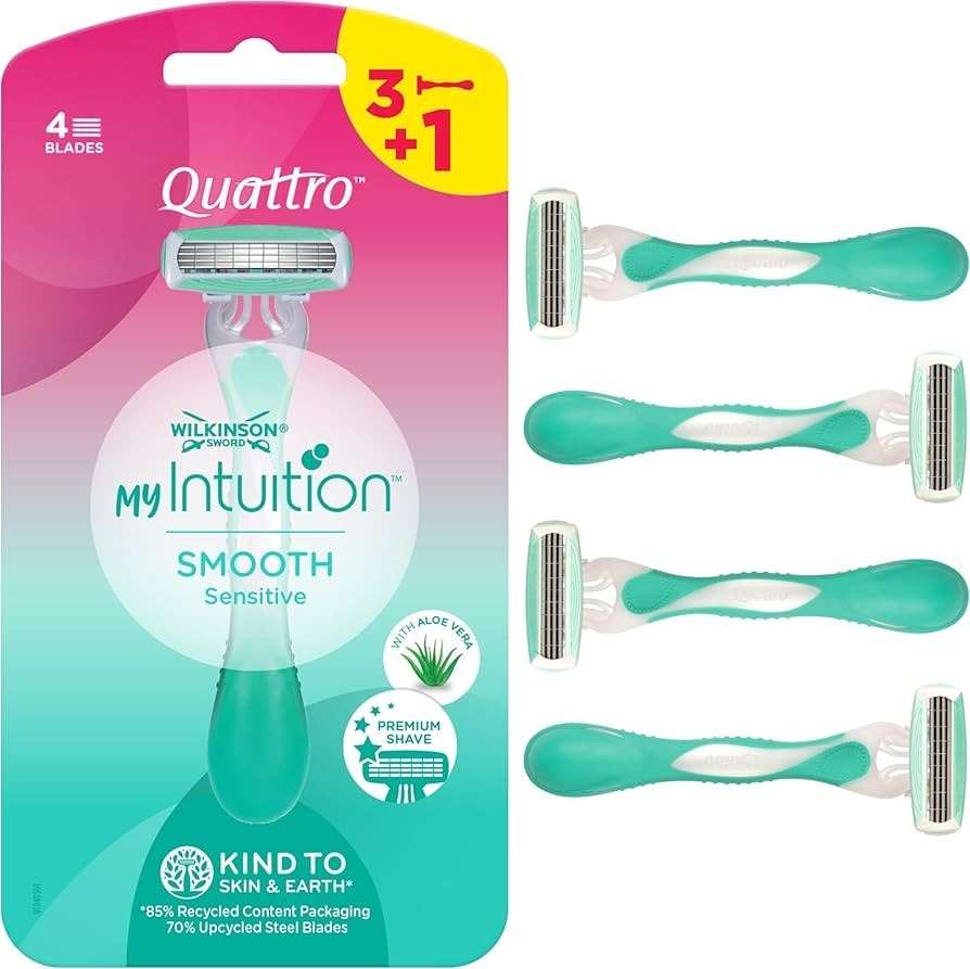 Rasoio donna usa e getta My Intuition Smooth Sensitive 4 lame, conf. da 3+1 Wilkinson - Offerta nel negozio Bennet