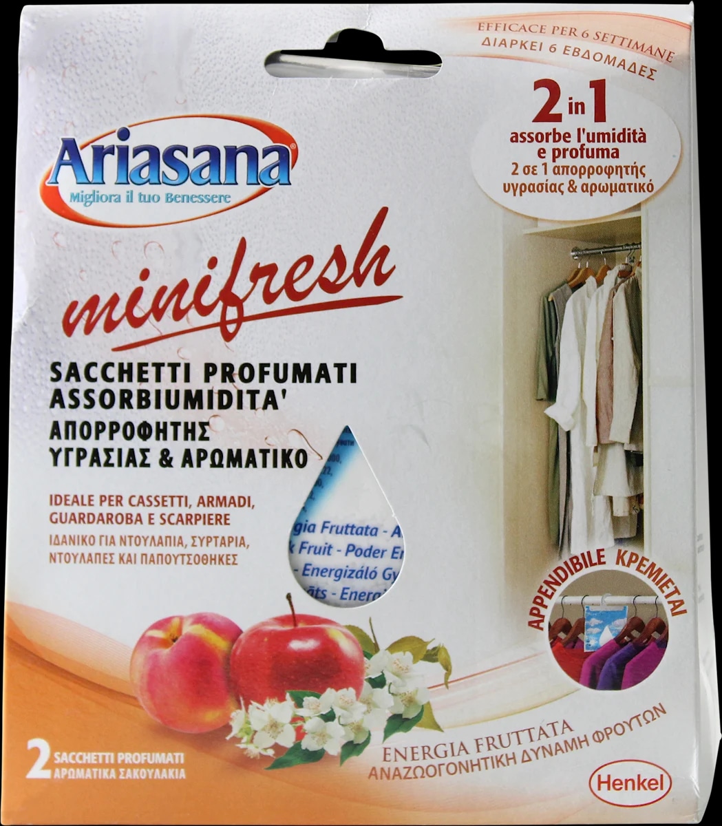 Sacchetti profumati assorbiumidità Minifresh conf. da 2 Ariasana in offerta da Bennet