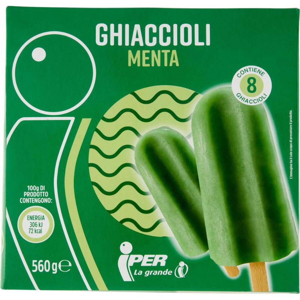 Ghiaccioli menta 8 pezzi 560 g - Offerta nel negozio Iper La grande i