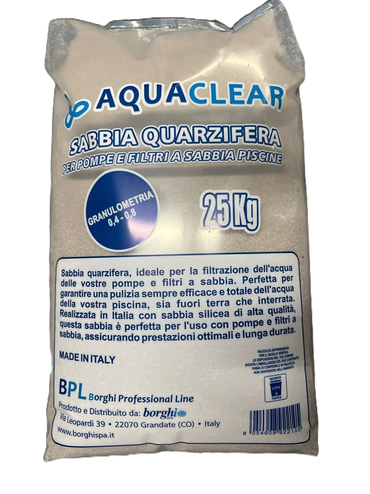 Sacco Sabbia di Quarzo 25 Kg AQUACLEAR - Offerta nel negozio Happy Casa