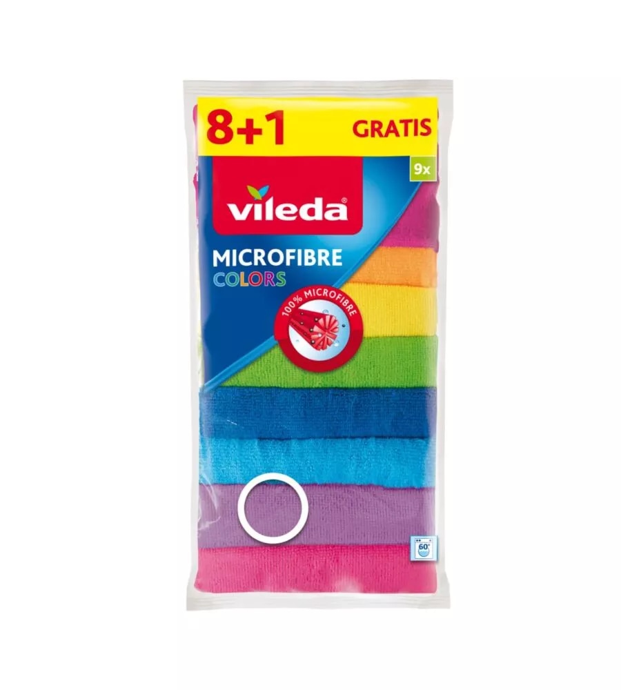 Panni microfibra Colors Vileda conf. da 9 - Offerta nel negozio Bennet
