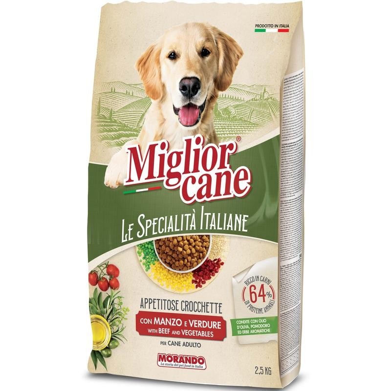 Crocchette manzo e verdure Specialità Italiane MigliorCane kg 2,5 in offerta da Bennet