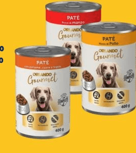 Orlando bocconcini per cane 1250 g confezione in offerta da Lidl