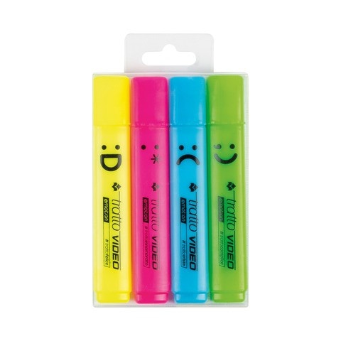 Evidenziatori Tratto Video Emotion 4 evidenziatori in offerta da Coop