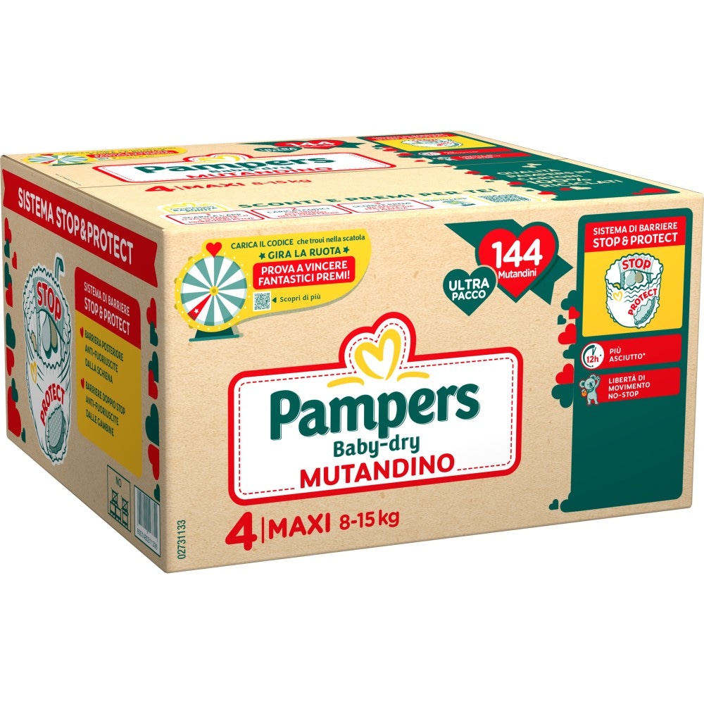 Pannolini Pampers Baby Dry o Mutandino x140, x124, x112, x88 o Mutandino x138, x108 o x90 in offerta da Iper La grande i