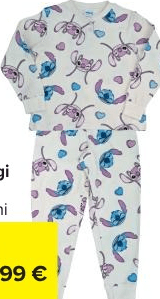 Pigiama Interlock di Cotone Personaggi Assortiti in offerta da Carrefour