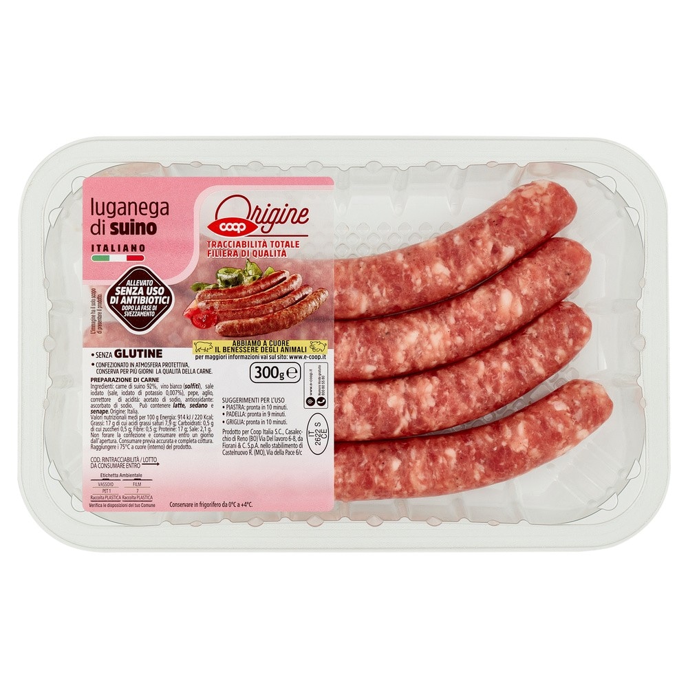 Luganega di suino 300 g confezione Allevato in Italia in offerta da Lidl