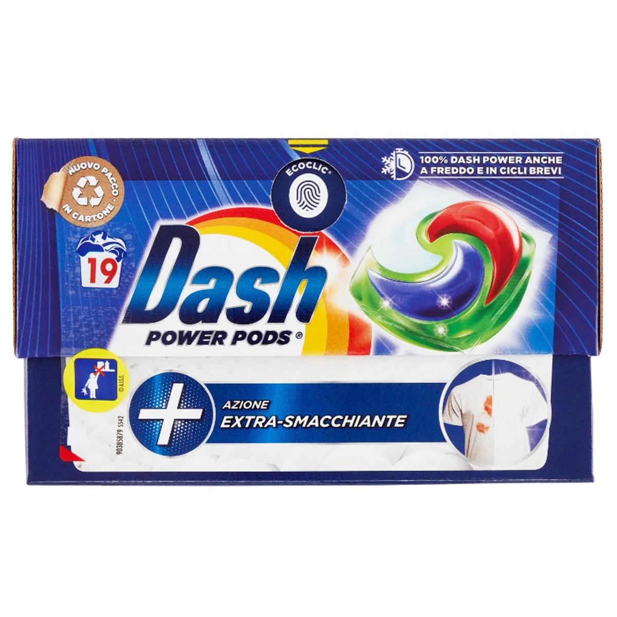 Dash detersivo lavatrice Power Pods 19 pezzi in offerta da Bennet