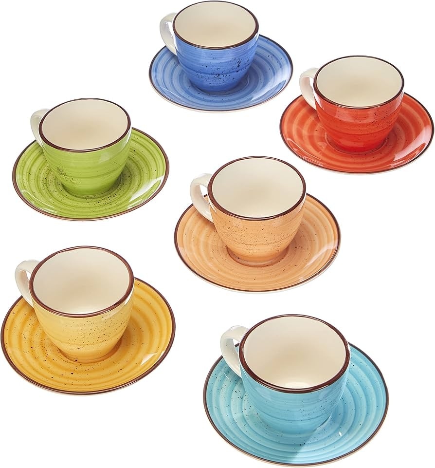 6 Tazzine caffè 6 pezzi, 12 cl in offerta da Happy Casa
