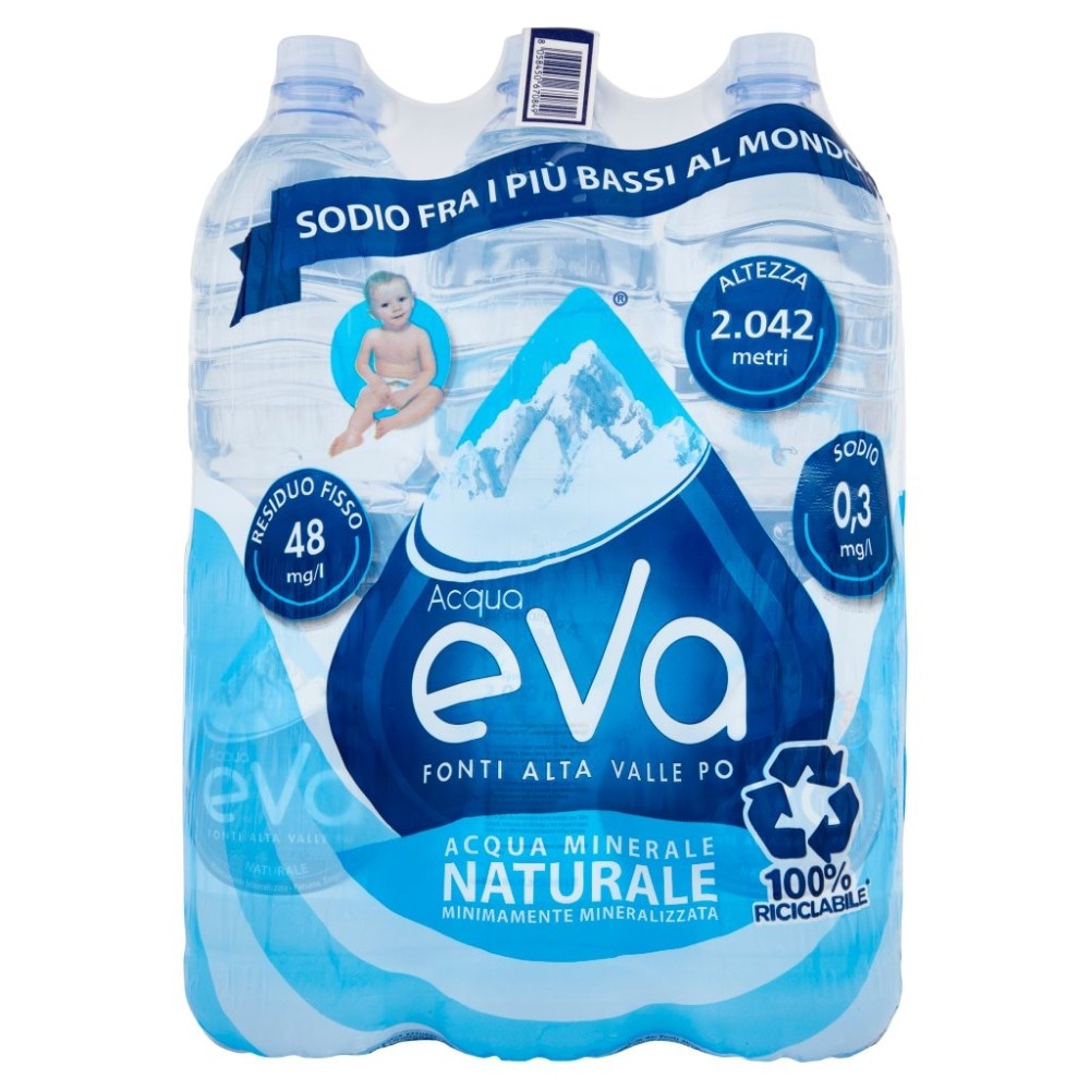 Eva acqua minerale 6x 1 l confezione in offerta da Lidl