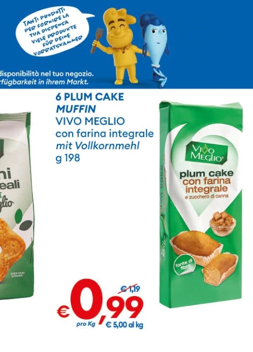 Vivo Meglio plum cake 198 g in offerta da MD