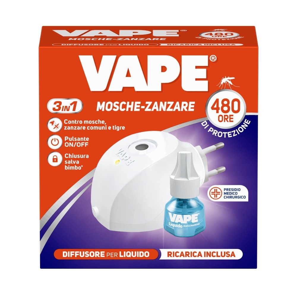 VAPE Elettro-emanatore liquido per zanzare base + 1 ricarica - Offerta nel negozio Dm