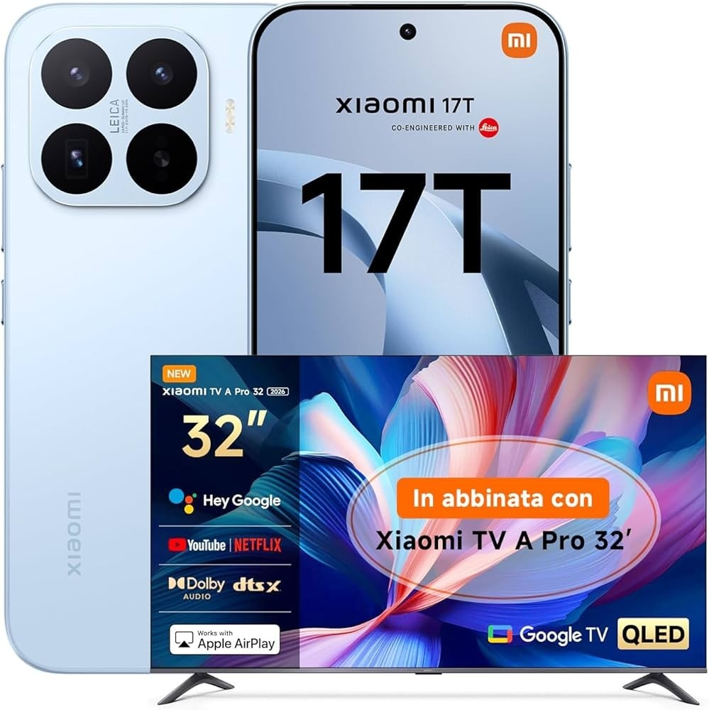 Xiaomi 17T con Xiaomi TV A Pro 32 Smartphone 12+256 GB, TV 32 pollici - Offerta nel negozio Expert