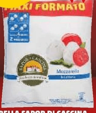 Mozzarella Sapor di Cascina 4 x 250 g = 1 kg in offerta da Penny