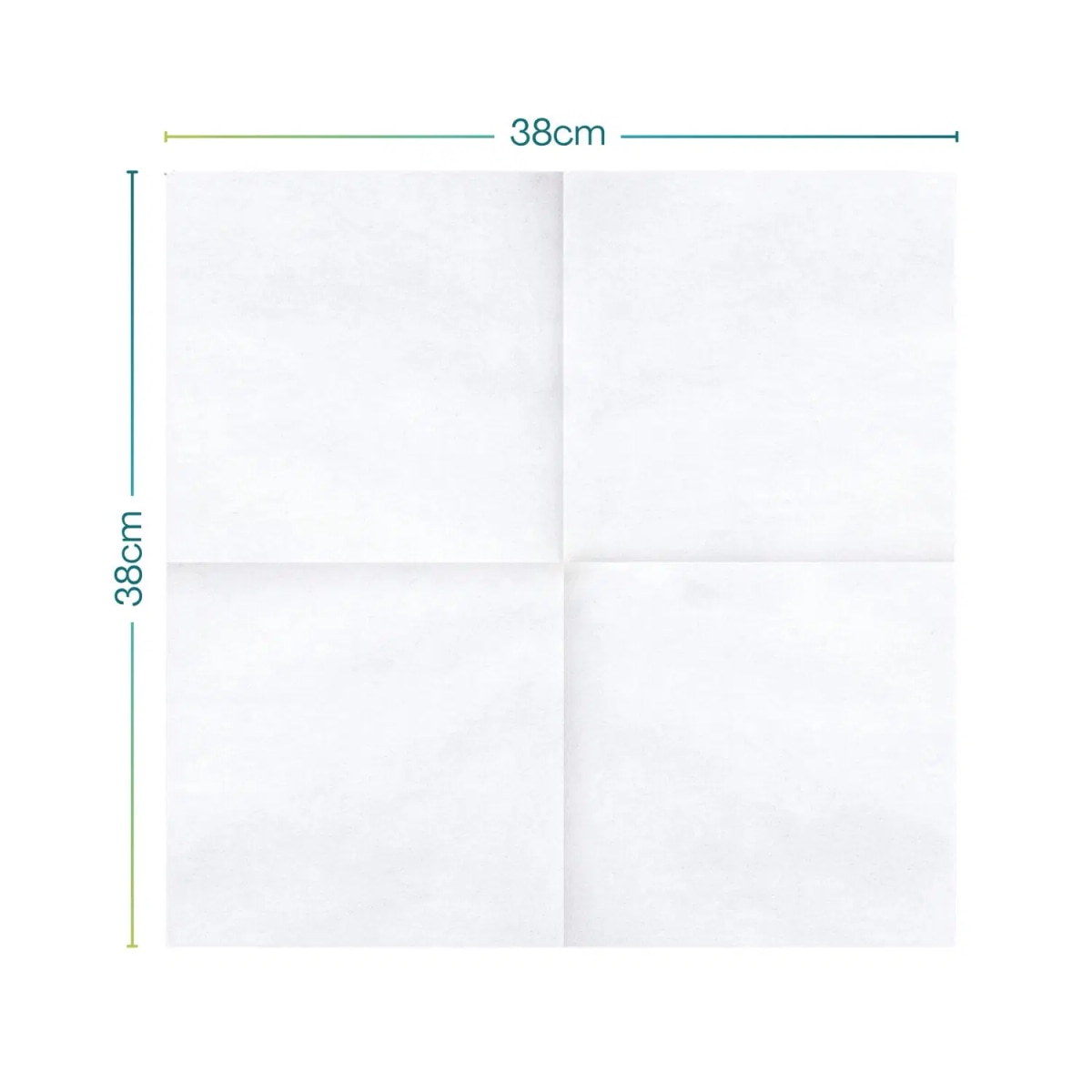 Tovaglioli bianchi 100 pezzi, 38x38 cm, 2 veli Flou in offerta da MD