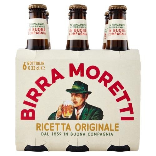 Birra lager Moretti Ricetta Originale 6 x 33 cl - Offerta nel negozio Iper La grande i