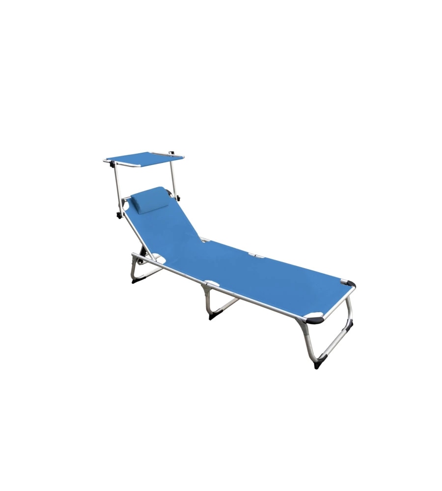 Lettino Mikonos con parasole - Offerta nel negozio Bennet