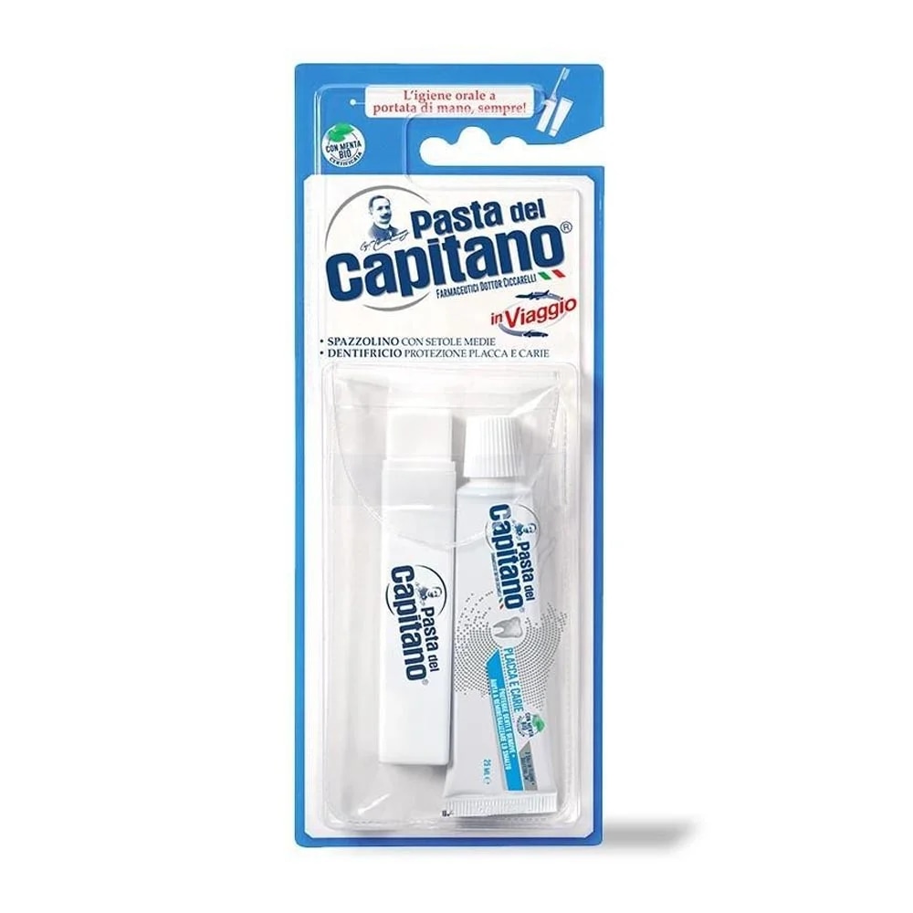 Pasta del Capitano kit da viaggio spazzolino + dentifricio - Offerta nel negozio Dm