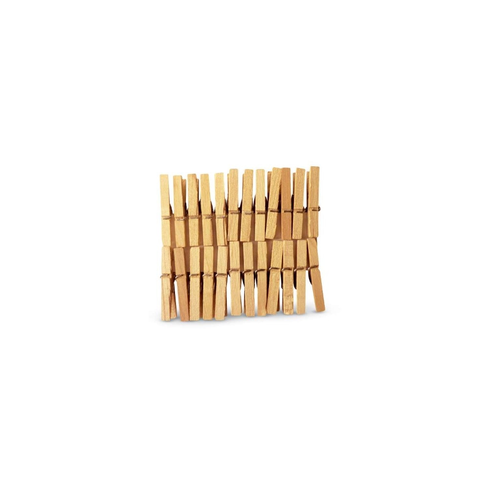 24 mollette in bamboo 24 pezzi in offerta da Bennet