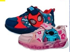 Sneaker con luci Frozen Spiderman, Stitch in offerta da Carrefour