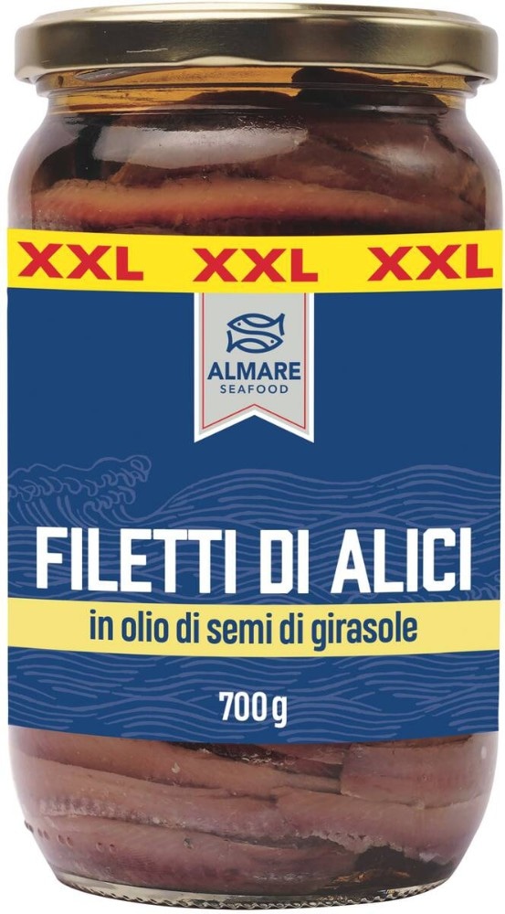 Almare Seafood Filetti di Alici XXL 700 g - Offerta nel negozio ALDI