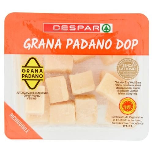 Formaggio Grana Padano DOP a cubetti 300 g in offerta da DeSpar