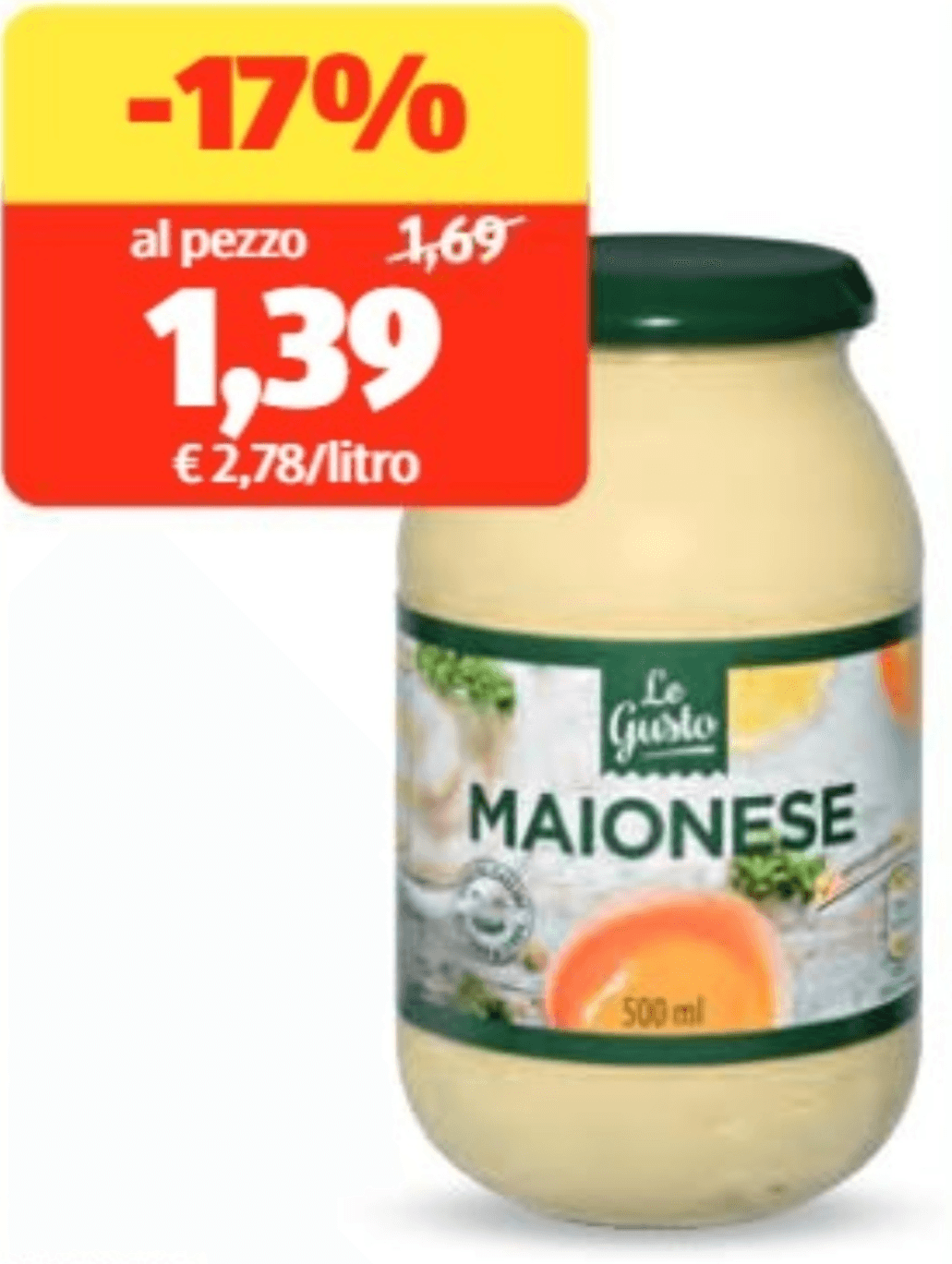 Maionese 500 ml Le Gusto - Offerta nel negozio ALDI