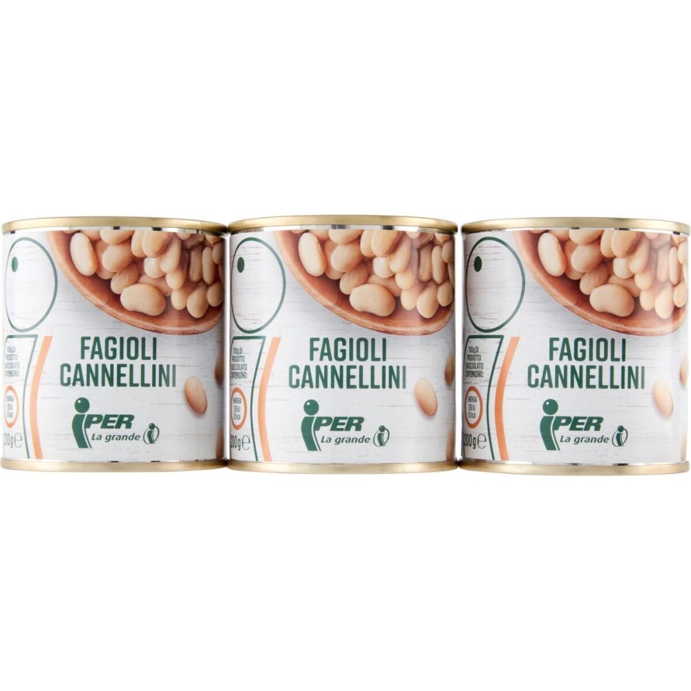Iper fagioli borlotti, cannellini, mais o piselli fini 125 g x3, 140 g x3 in offerta da Iper La grande i
