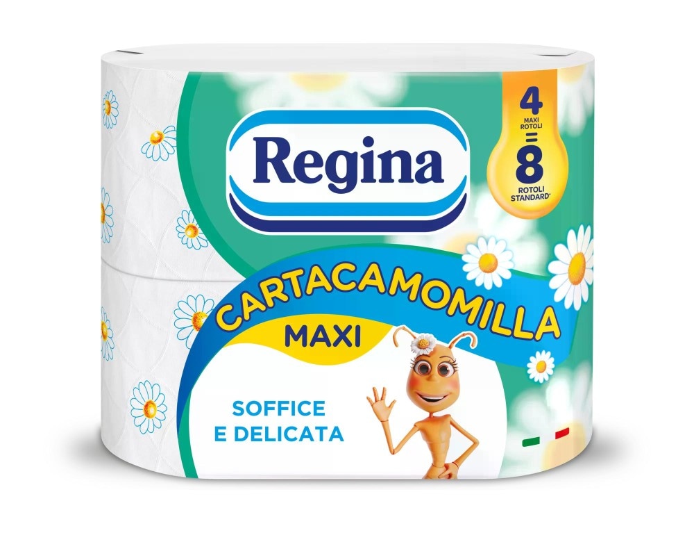 Regina carta igienica Cartacamomilla 4 maxi rotoli in offerta da MD