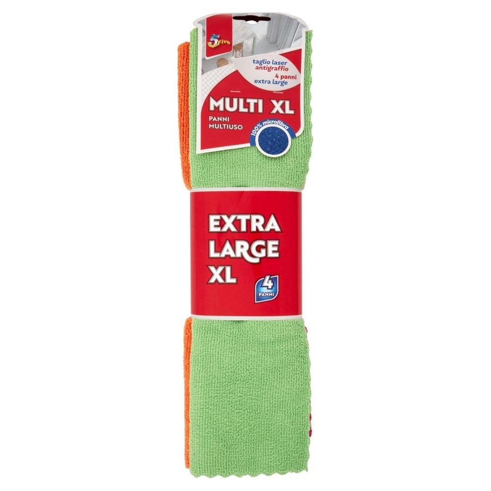 Panni multiuso in microfibra XL conf. da 4 Super5 - Offerta nel negozio Bennet