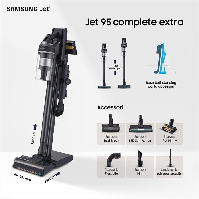 Scopa ricaricabile Jet 95 Complete Extra Samsung - Offerta nel negozio Euronics