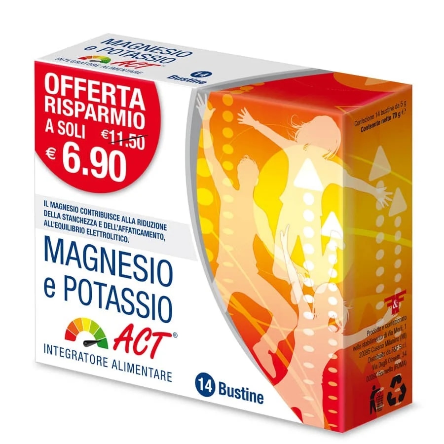 ACT Magnesio e Potassio 14 bustine - Offerta nel negozio Dm