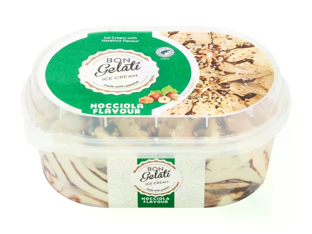 Gelato alla nocciola, variegato al tiramisù o triplo cioccolato 515/522 g Bon Gelati in offerta da Lidl