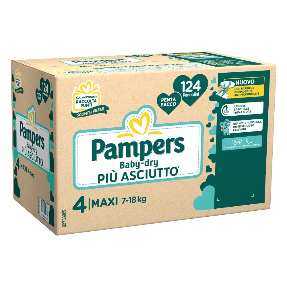 Pannolini Baby-Dry Pampers pentapacco in offerta da Bennet