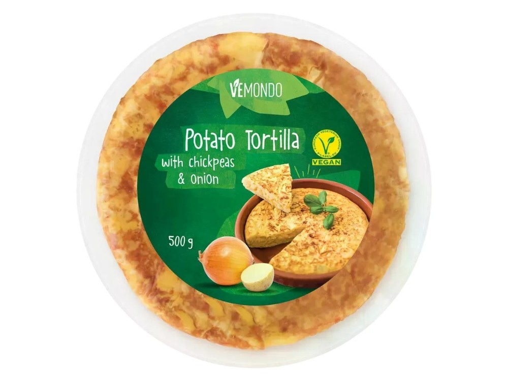 Tortilla vegana di patate con ceci e cipolla 500 g confezione VEMONDO in offerta da Lidl