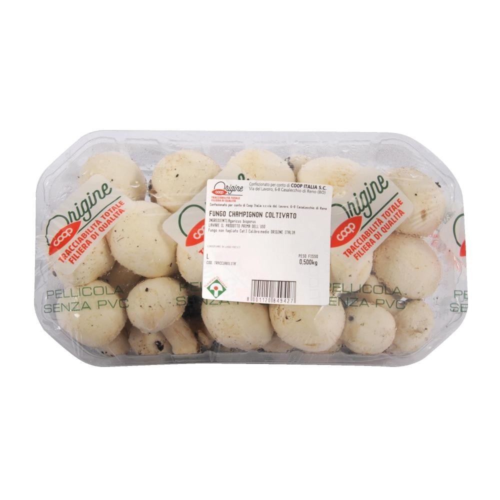 Funghi champignon Origine 500 g in offerta da Coop