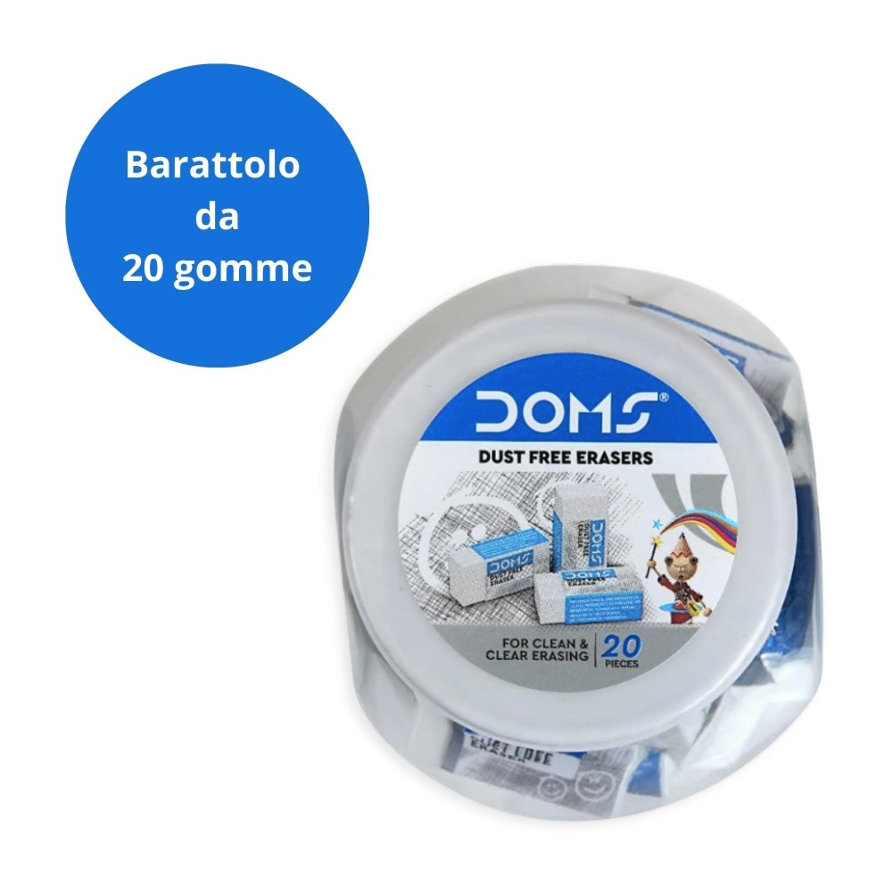 Doms barattolo gomme dust free 20pz in offerta da Maury's