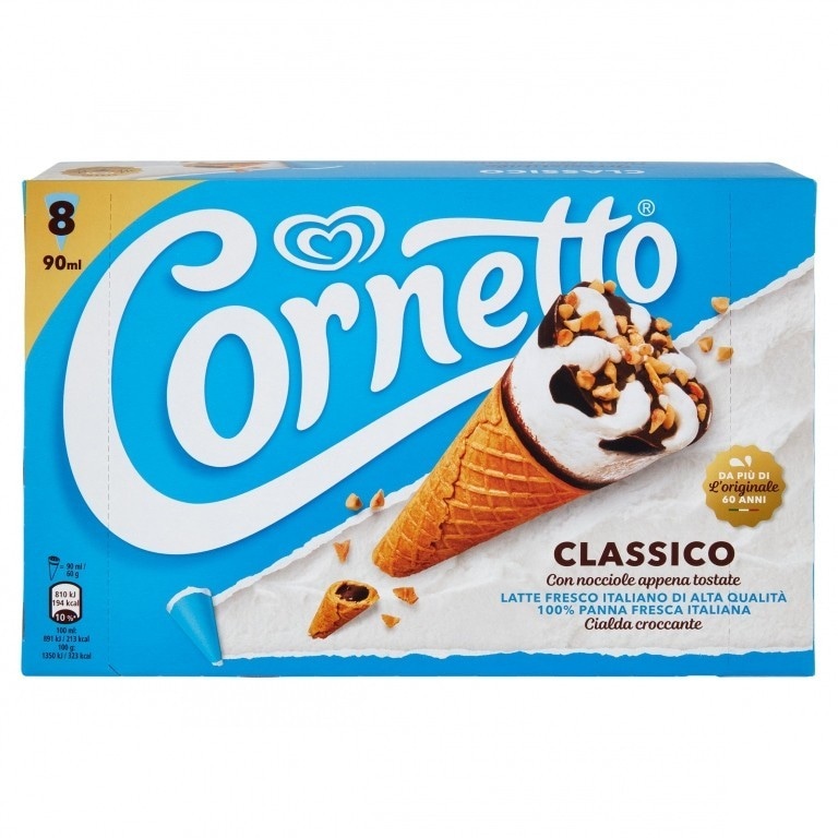 Cornetto Classico conf. da 8, g 480 Algida in offerta da Bennet