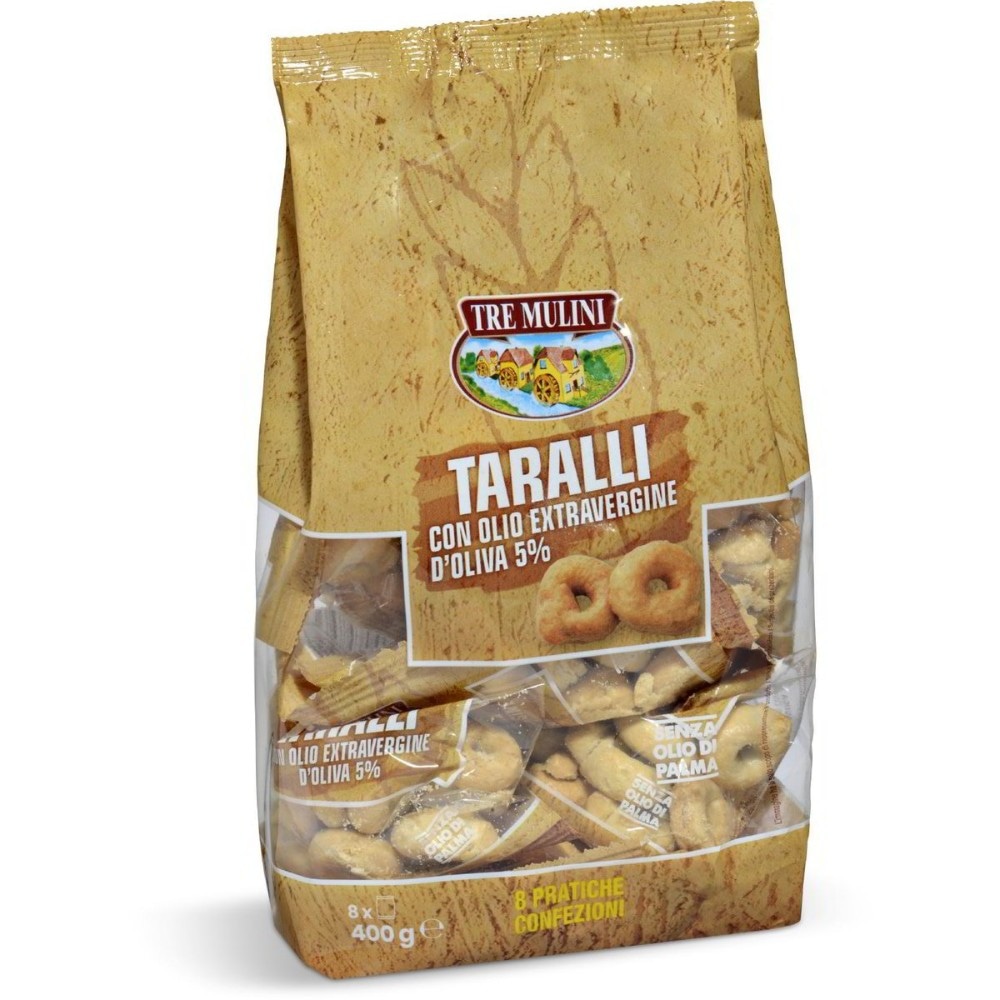 Taralli con Olio Extravergine d'Oliva 400 g Tre Mulini - Offerta nel negozio Eurospin