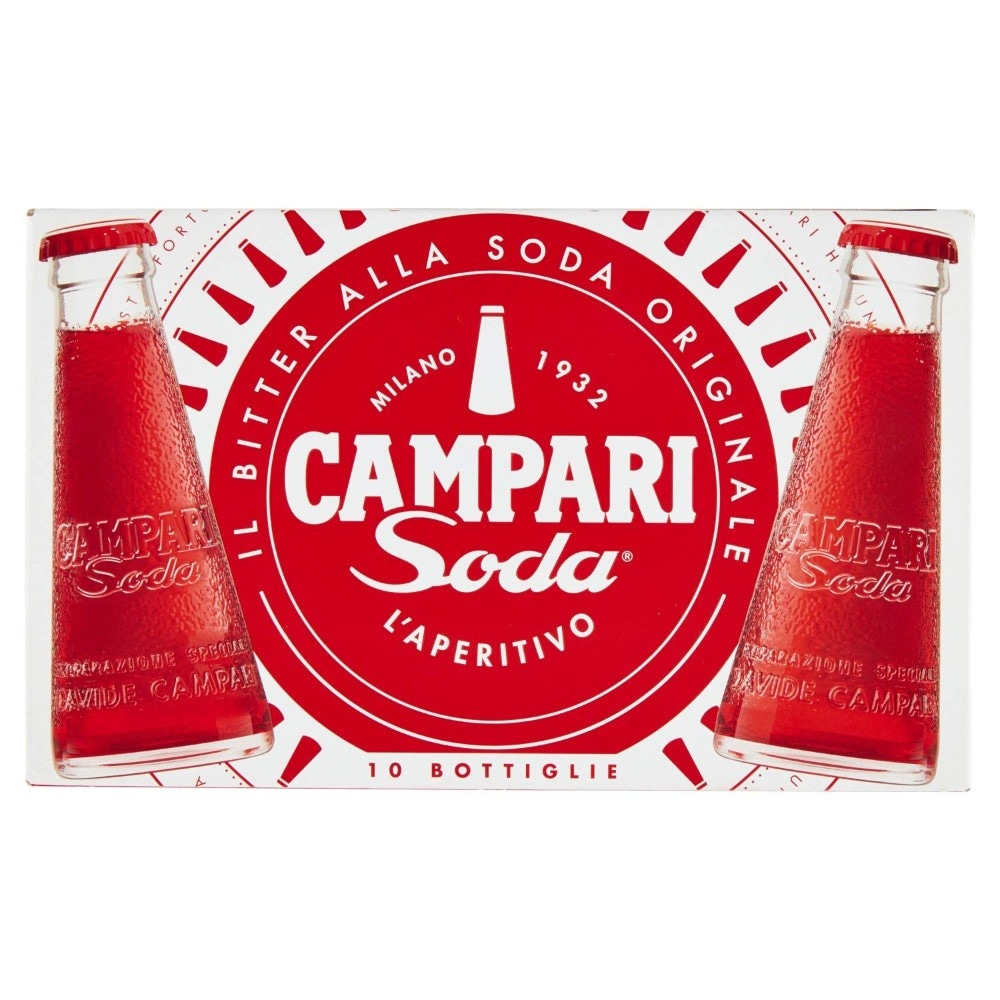 Campari Soda conf. 10 pz da 98 ml cad. 0,98 lt - Offerta nel negozio Carrefour